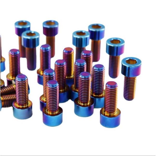 Burnt Titanium Bolts Titanium Alloy DIN912 Cylindrical Head Hexagon Socket Cap Screws And Bolts