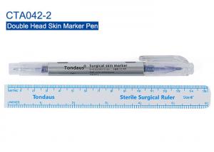 China Double Head Surgical Skin Marker Pen With Ruler 14.5 cm Length on sale