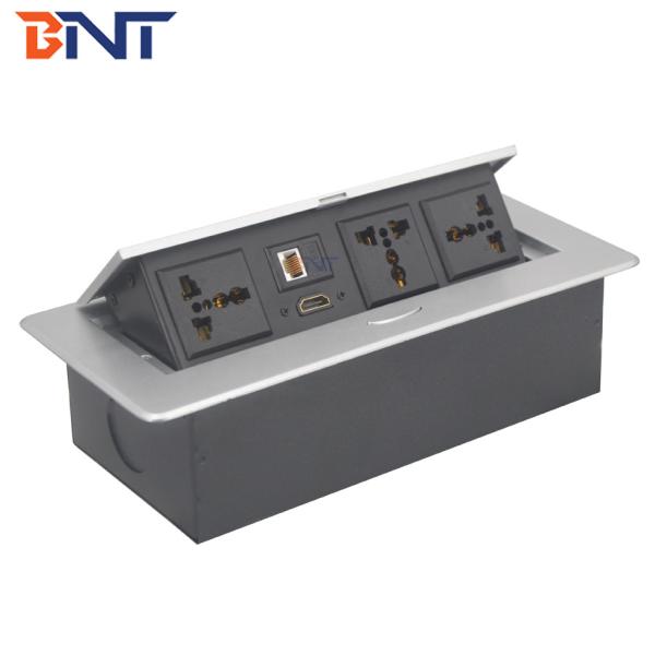 multimedia conceal style desktop pop up power socket