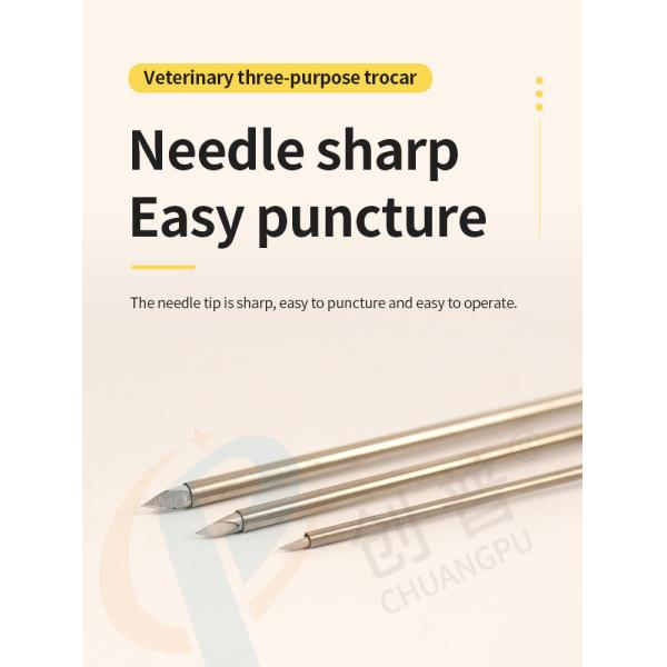 Highly Durable Rumen Trocar For Cow And Sheep Bloat With Different Needles