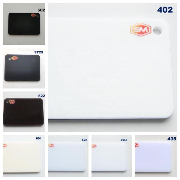 Custom Size Solid Milky White Flexible Cast Colored Acrylic Sheet Plastic Board