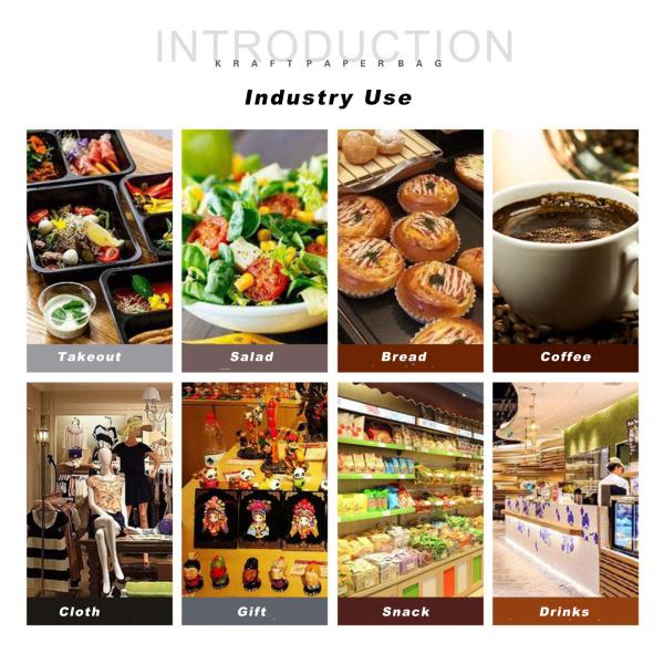 Plain Brown White Kraft Paper Bag With Twisted Handle Customized Paper Shopping Bags