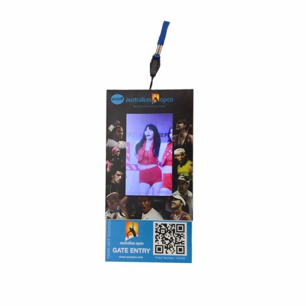 OEM ODM custom Smart USB Advertising Player digital LCD screen 2.4 inch video business card with lanyard