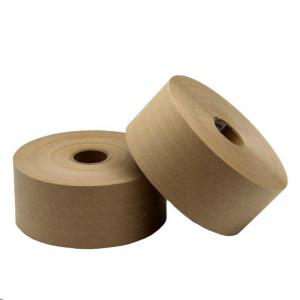 China Eco Friendly Reinforced Kraft Paper Tape Wet Water Activated Gummed Paper Tape on sale