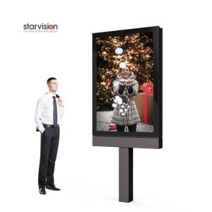 Buy cheap Galvanized Steel Vertical Digital Poster 4k Lcd Display Clear Polarizer product