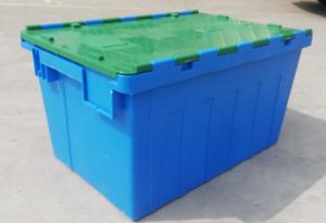 Buy cheap Customization 35kg Loading Plastic Tote Box Attached Lid Container Stacking Nesting product