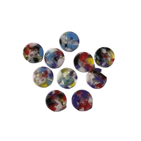 14L 4 Holes Plastic Shirt Buttons With Random Color Use On Shirt Blouses