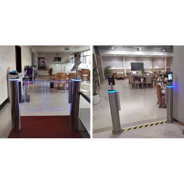 ZK Face Recognition Swing Barrier Gate 1400mm Stainless Steel IP54