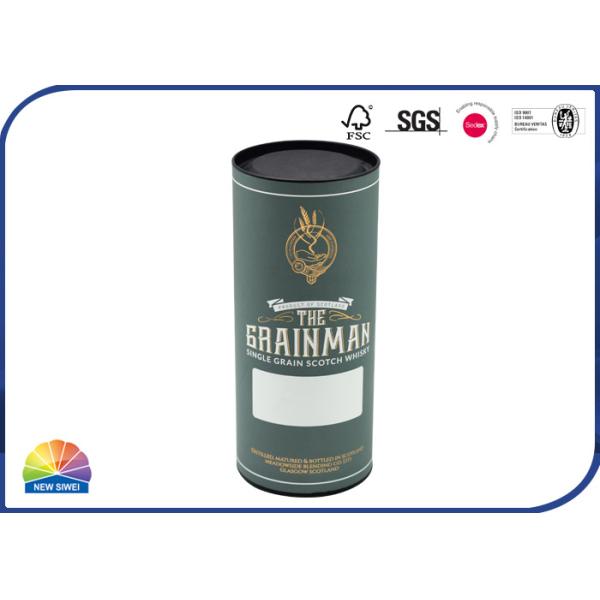 Ribbon Handle Flat Edge 157gsm Coated Cardboard Paper Tube