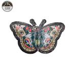 Washable Butterfly Sew On Embroidered Patches OEM Merrowed Border Customized