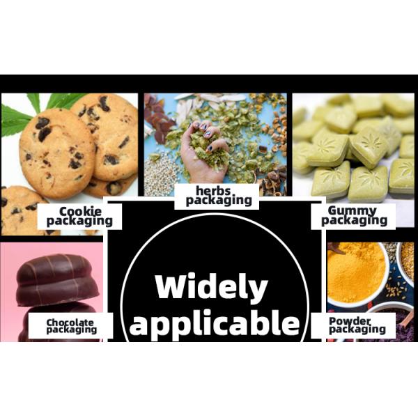 Child-Proof Pouch With Minimalist Print Push-Twist Lock ISO 8316 Compliant Custom Artwork