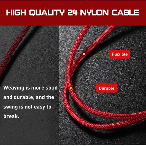 Applicable Apple iPhone Android Type-C 1 for 3 USB data Tiger pattern weaving 3A mobile phone charging line