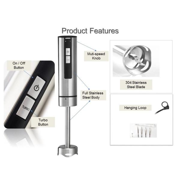Smart Stick Stainless Steel Hand Blender with Whisk Trubo Blender Smart Stick Stainless Steel Hand Blender with Whisk Trubo Blender