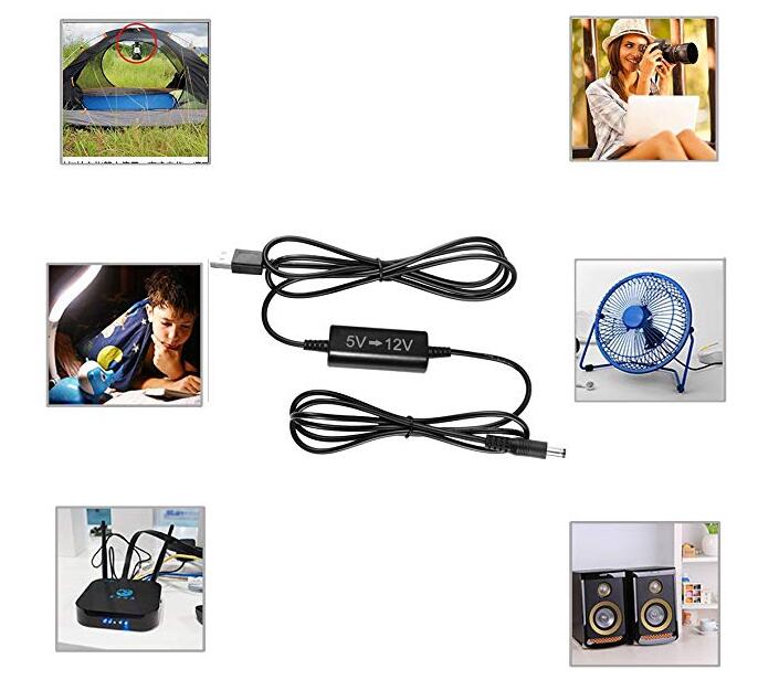 5V to 9V 12V Step Up Converter Cable 20AWG-24AWG for GPS Car DVR