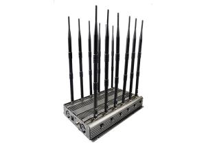 Buy cheap 80 Meters 5G Signal Jammer 12 Omni Antennas Handheld Powerful product