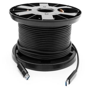 50 meters (164ft) USB 3.0 5G Active Optical Cables, USB AOC Male A to Male A Connectors