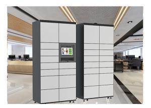 Buy cheap UVC Sterilize Grey Intelligent Logistic Parcel Locker Locations With Advertising Screen product