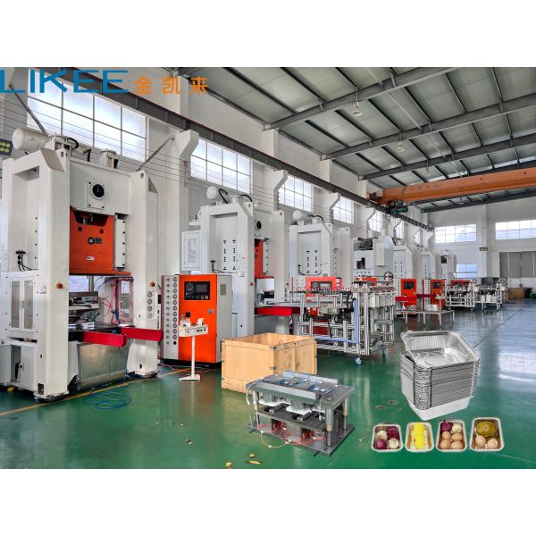 LK-T80 Aluminum Foil Container Machine with H-Type Structure for 12000pcs/hour High Precised Steel Stability