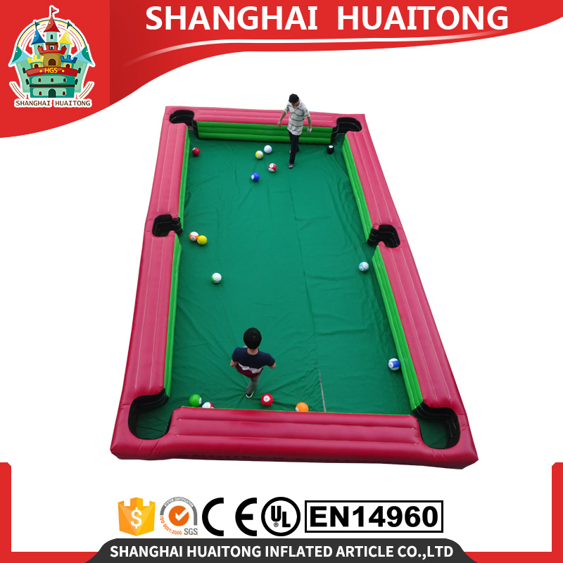 Outdoor Customized Inflatable Land Billiards Table/ Inflatable Sports Games Billiards Playground on Sell