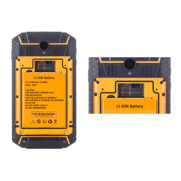 Waterproof Mobile Phone with 2.0+8.0MP wifi/BT IP67 Outdoor BP25