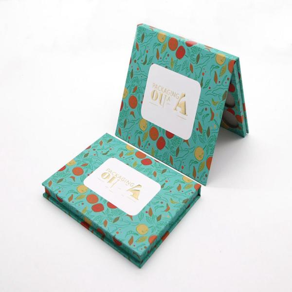 Triangle Empty Chipboard Gift Boxes Eyeshadow Palette Packing Private Label Custom 6 Holes 10*10*10cm