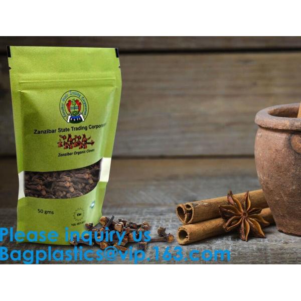 Stand Up k Logo Printed Kraft Craft Paper Bags Food Grade Stand Up Zipper Frozen Pouch Bag Bagease Bagplastics