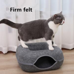 Buy cheap Felt Cat Nest Square Tunnel Cat Nest Cat Pet Toy Furniture Cat Bed Warmers Outdoor Cat Cage Cabin product
