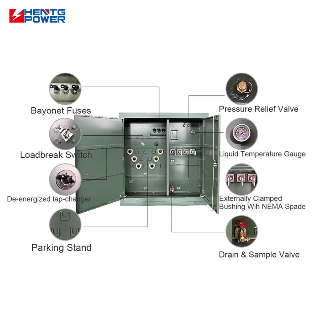 Compact substation transformer side view