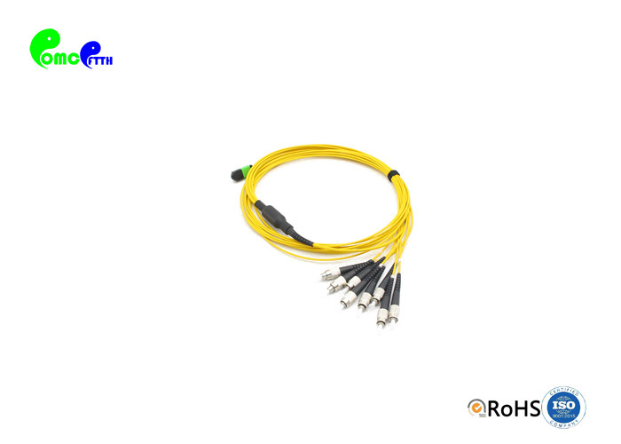 Buy cheap 8Cores LL MPO female- FC Straight harness cable Fanout 2.0mm LSZH Yellow Type A polarity product