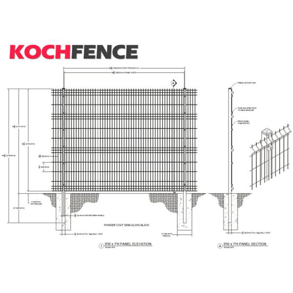 Anti Uv 3D Fence Panel Water Resistant Simple Structure Nice Appearance