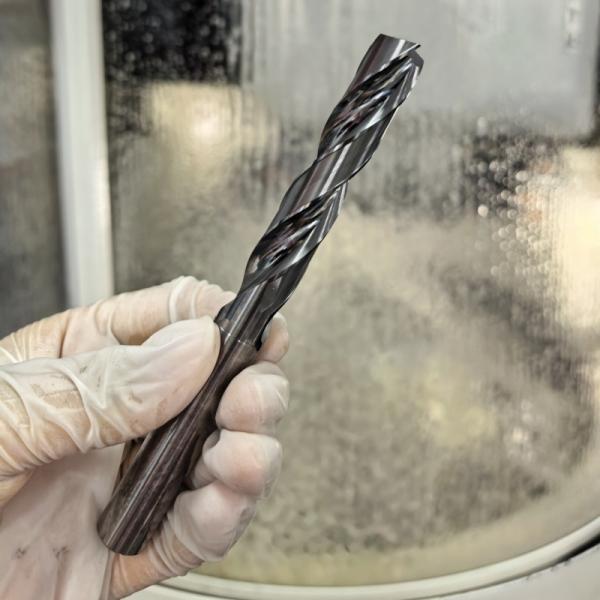 14mm Diameter Solid Flat Bottom Carbide Drills 80mm Flute 145mm Length Anti Chipping