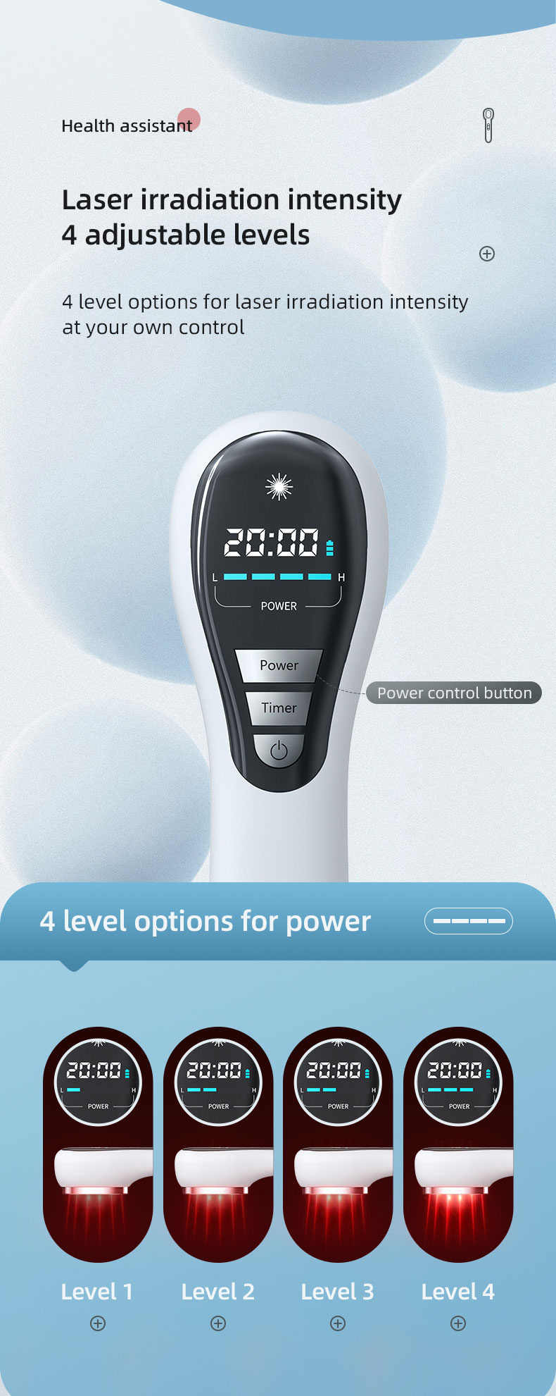 Low Level Laser Therapy 808Nm 650Nm LED Display Infrared Light