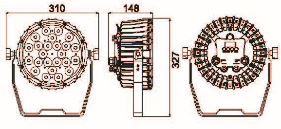 Magikpar Compact design Outdoor LED stage par light 24*Tri RGB