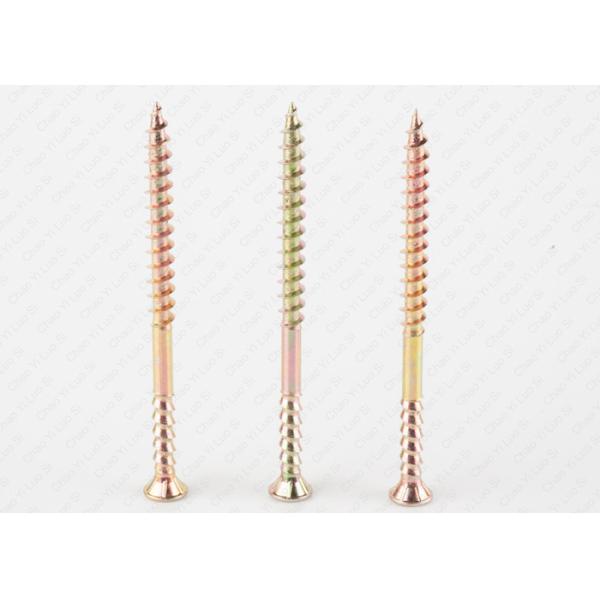 Zinc Plated CSK Wood Screw 6 Ribs Reverse Thread JIS Standard Philips Drive