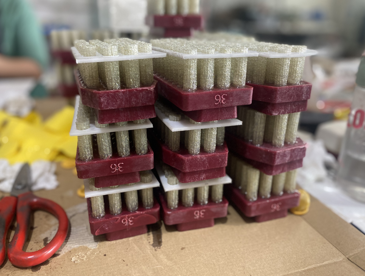 Silicon Abrasive Filaments Fickert Brush 140mm For Grinding Granite Slabs Or Ceramic Tiles