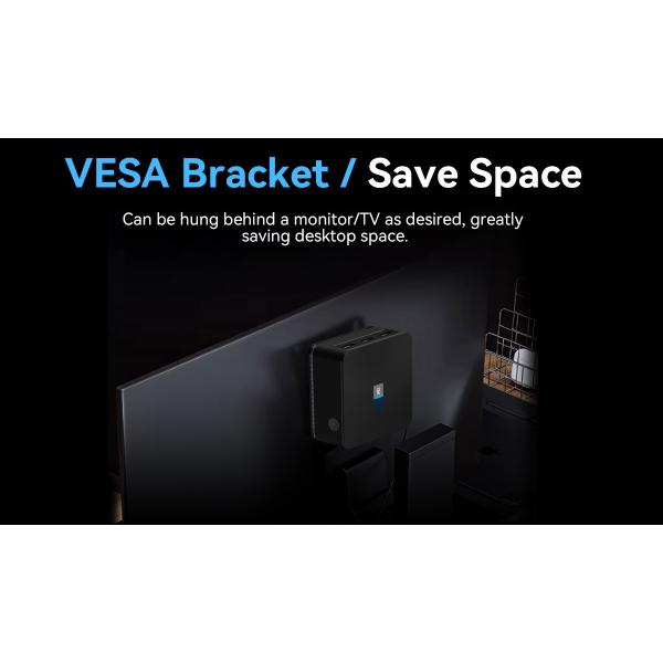 Intel Alder Lake N95 Intel Mini PC LPDDR5 12GB RAM With Dual LAN And 4K HD For Office