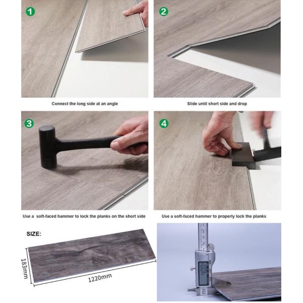 Non Slip Stone Plastic Composite Flooring Decomposable Abrasive Waterproof Unilin Click Yorkton Oak GKBM DG-W50004B