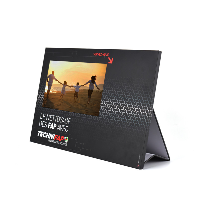 push button and video play video shelf talker display, 10 inch LCD screen video retail display
