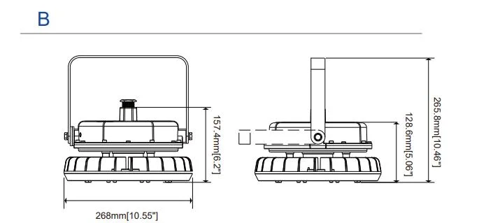 Atex Certified Explosion Proof Light IP66 Ik10 For Gas Station Oil Industry Chemical Plant Zone 1 Zone 2 LNG
