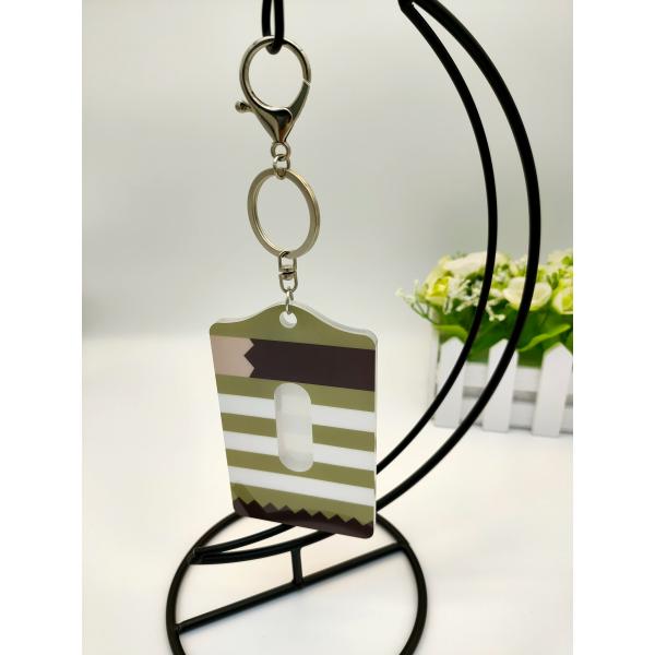 Rectangle Card Case With Key Holder Inkjet Printing Baggage Tag