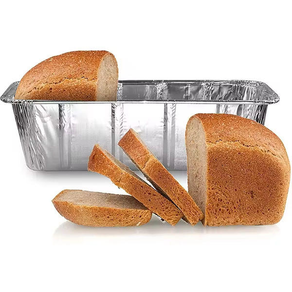Aluminum Foil Food Container Rectangular Aluminum Bread Baking Foil Pan