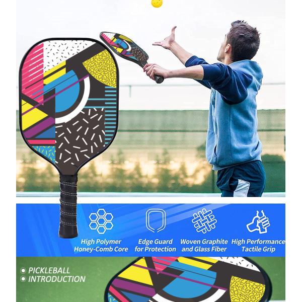 USAPA Approved Carbon Fiber Surface Honeycomb Core Ultra Cushion Grip Graphite Pickleball Paddle