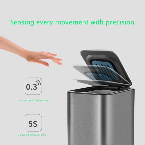 Customized Smart Home Trash Can Stainless Motion Sensor Trash Can
