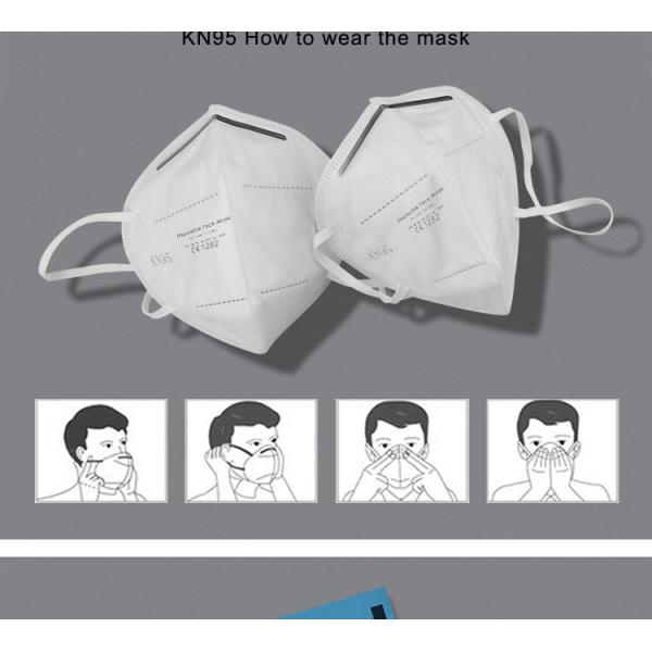 Multi Layer KN95 Dust Mask , Antibacterial N95 Particulate Respirator Mask