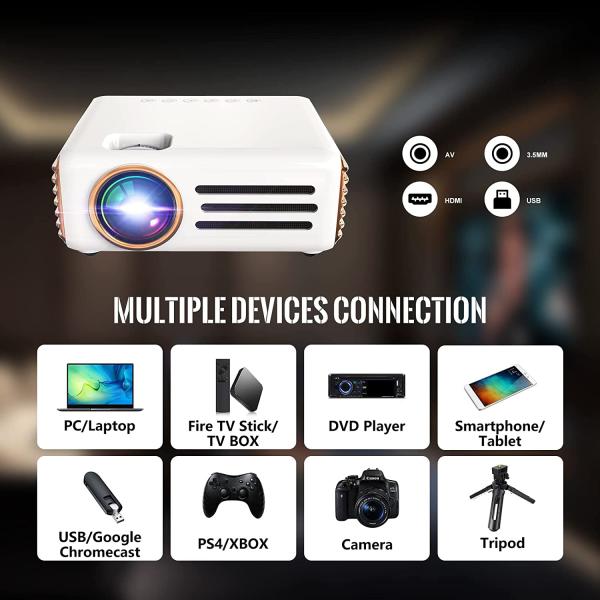 T3 HD Mini Projector 1080P Android 9.0 200 ANSI Lumens Projector