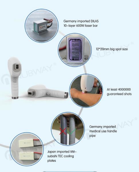 CE approved 600W high energy diode laser candela 808nm laser hair removal machine
