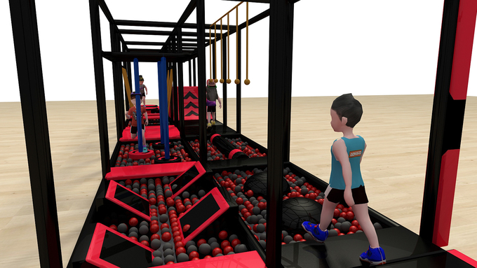 Custom Ninja Course Obstacle Equipment for Indoor Playgrounds