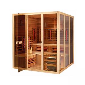 Buy cheap 5 Person Infrared Steam Sauna Room Canadian Hemlock Wood product