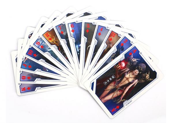 Quality High Gloss Varnish Custom Board Game Cards / Playing Cards Paper Type 70*120mm for sale