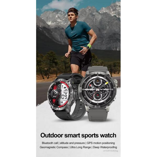 530mAh Battery GPS Smart Watch IP68 Waterproof Running Watch Fitbeing APP Compatible